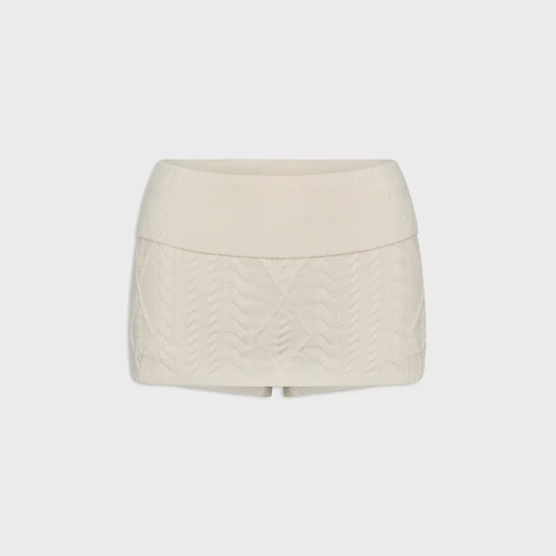 Frankies Bikinis Briar Cable Knit Skort - Honeymoon sold by Kith