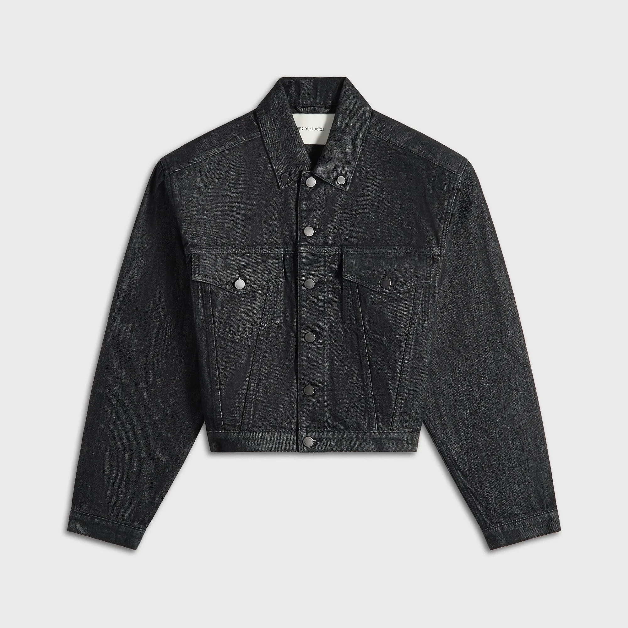 Entire Studios Shrunken Denim Jacket - Raw Black sold by Kith