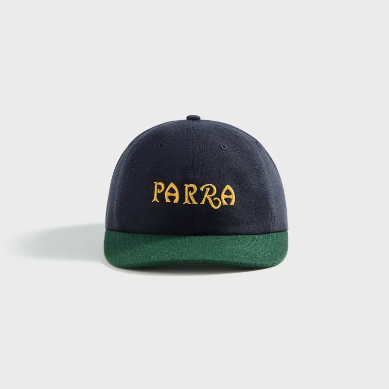 by Parra Wordle Logo Six Panel Hat - Dark Navy sold by Kith