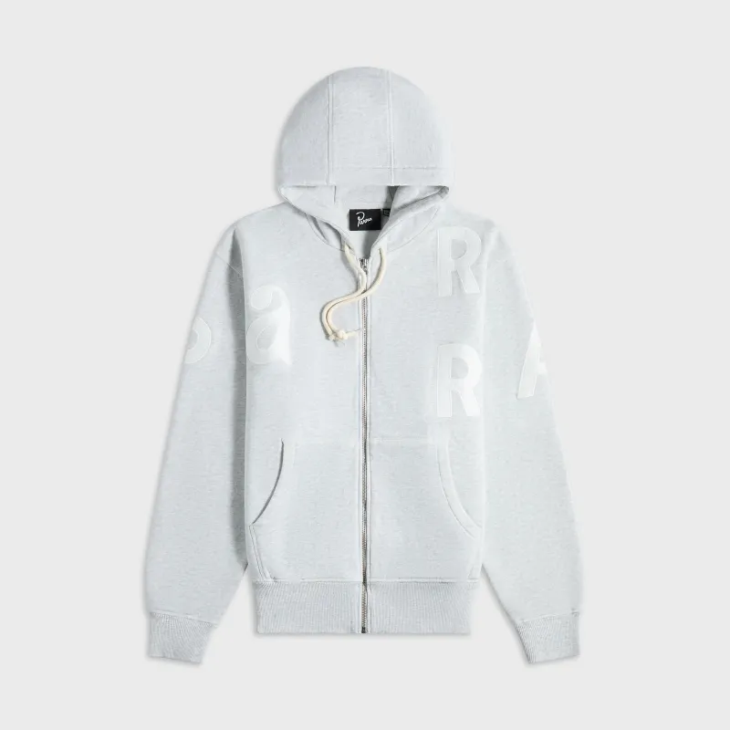 by Parra Word Salad Zip Hooded Sweatshirt - Heather Grey sold by Kith