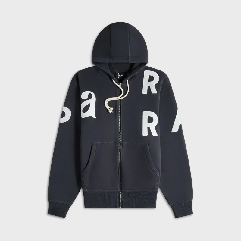 by Parra Word Salad Zip Hooded Sweatshirt - Dark Navy sold by Kith