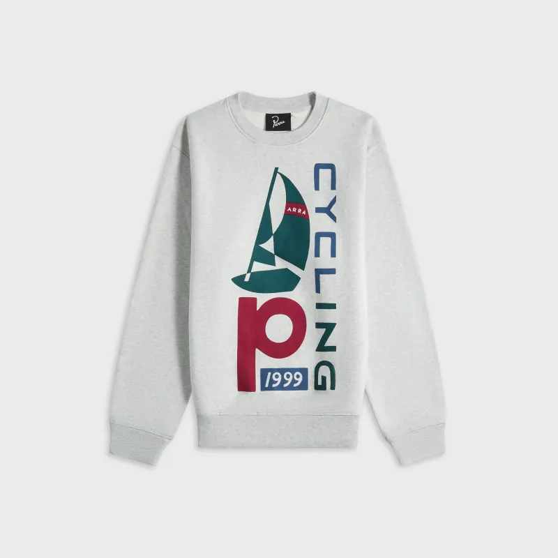 by Parra Sail Bike Crew Neck Sweatshirt - Heather Grey sold by Kith