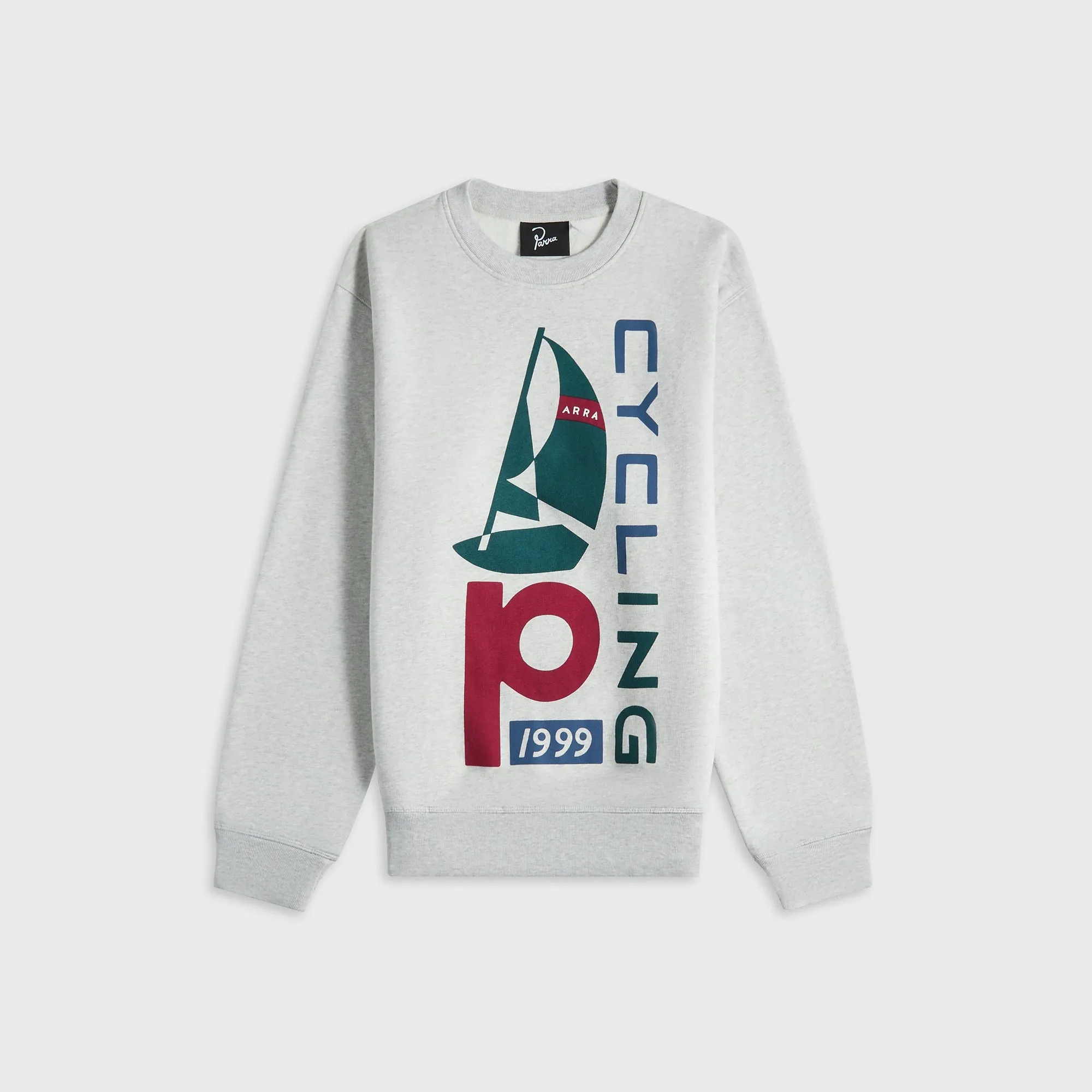 by Parra Sail Bike Crew Neck Sweatshirt - Heather Grey sold by Kith