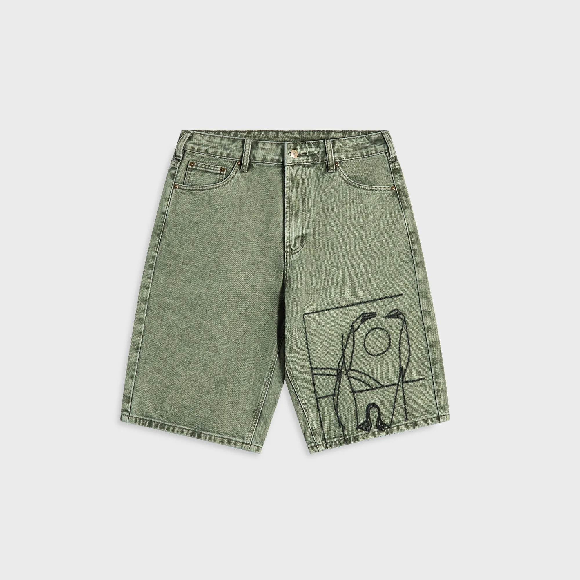 by Parra Protect The Sun Shorts - Green sold by Kith