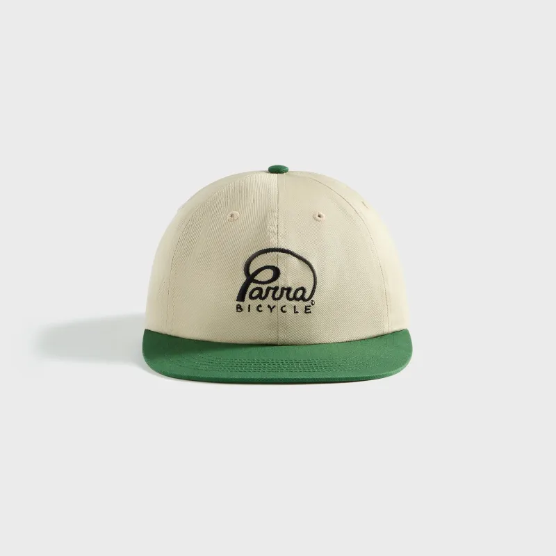 by Parra Bicycle Logo Six Panel Cap - Green sold by Kith