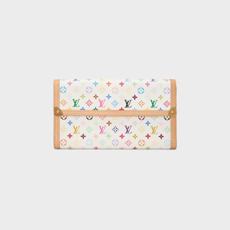 WGACA Louis Vuitton x Takashi Murakami International Wallet - Multi / White sold by Kith