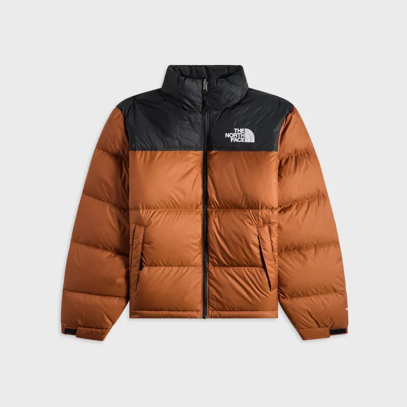 The North Face 1996 Retro Nuptse Jacket - Burnt Umber / TNF Black sold by Kith