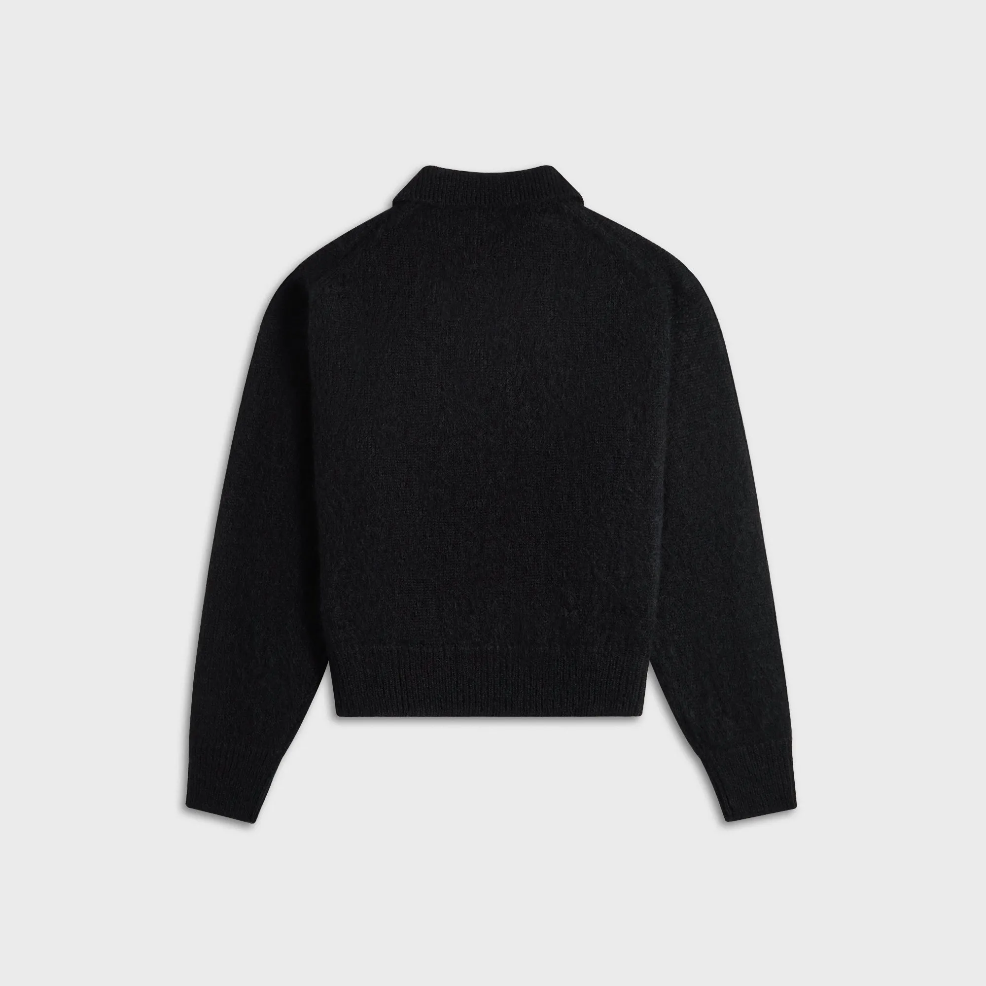 Studio Nicholson Ribbed Knit Polo Shirt - Black sold by Kith product image thumbnail 2