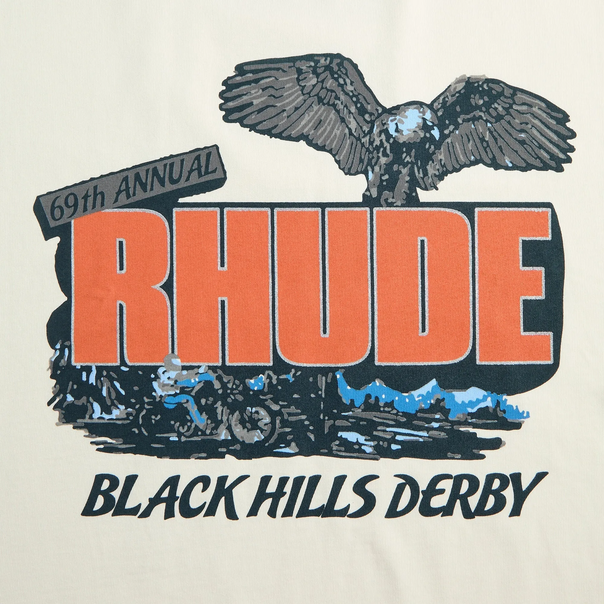 Rhude Black Hills Rally Tee - Vintage White sold by Kith product image thumbnail 3