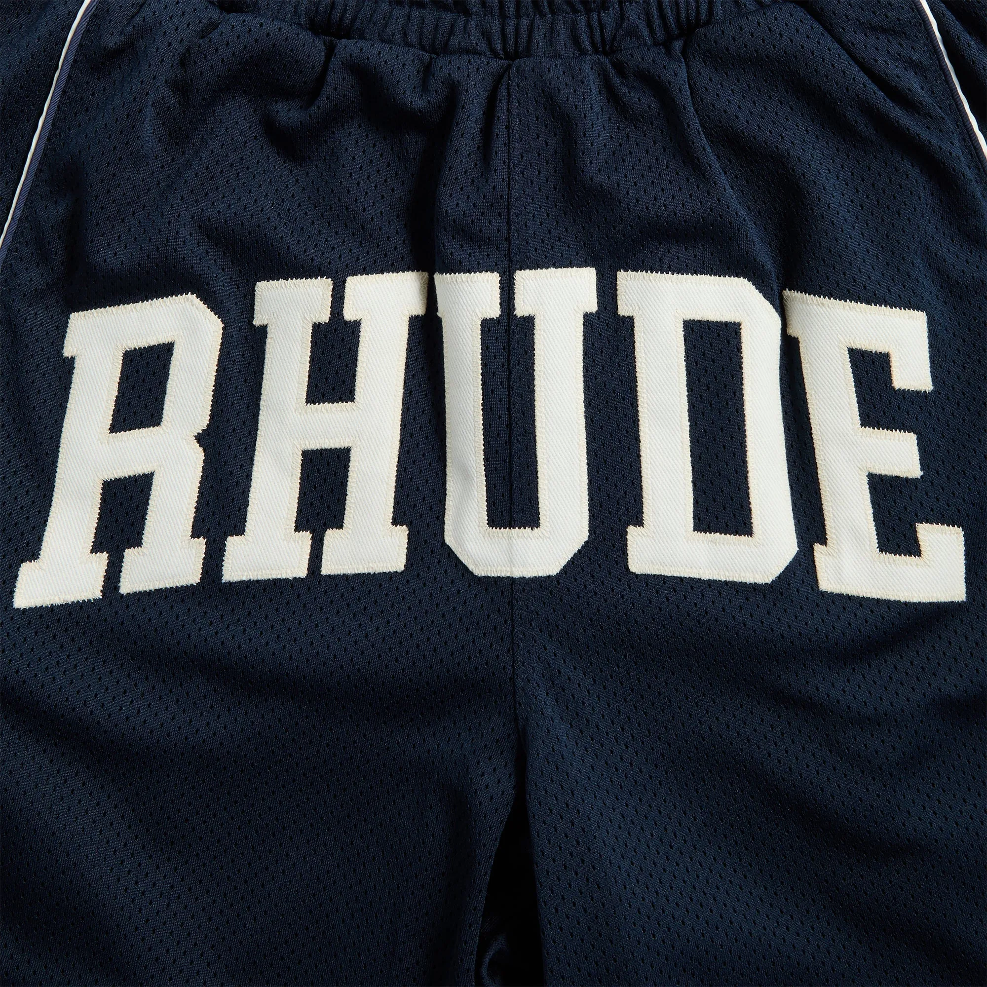 Rhude Baggy Collegiate Logo Short - Navy / Cream sold by Kith product image thumbnail 3