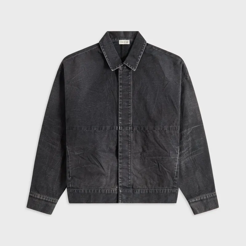 Fear of God Canvas Utility Jacket - Washed Black sold by Kith