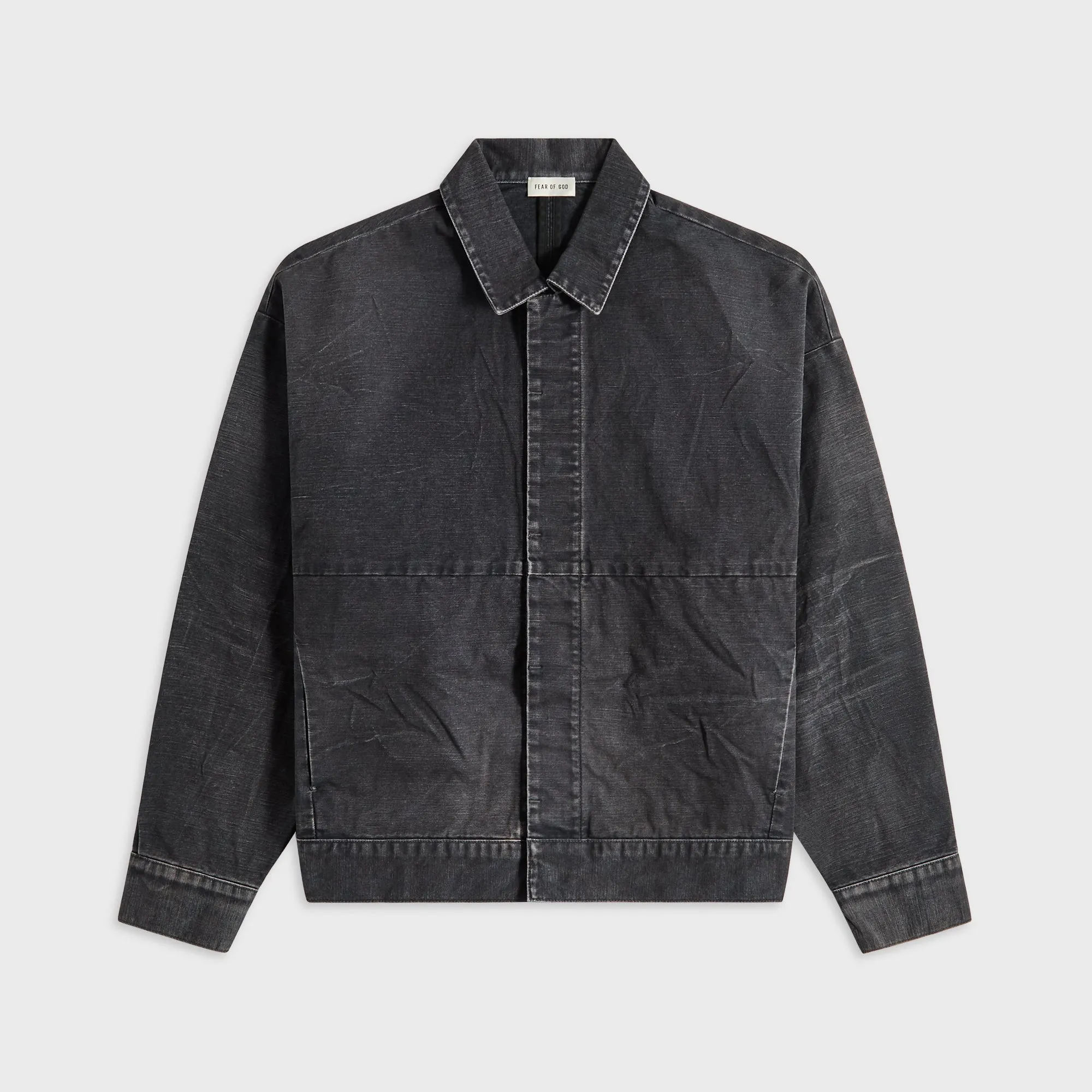 Fear of God Canvas Utility Jacket - Washed Black sold by Kith