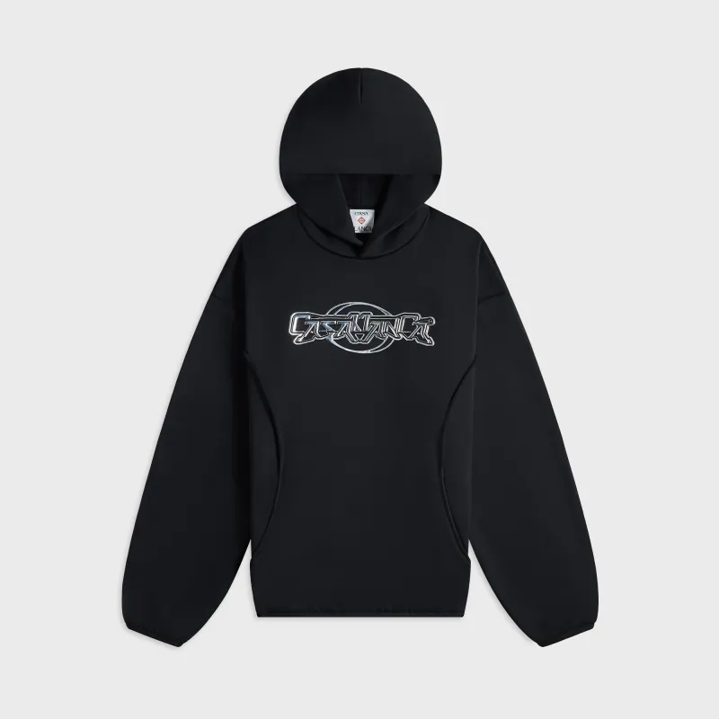 Casablanca Oversized Paneled Hoodie - Black sold by Kith