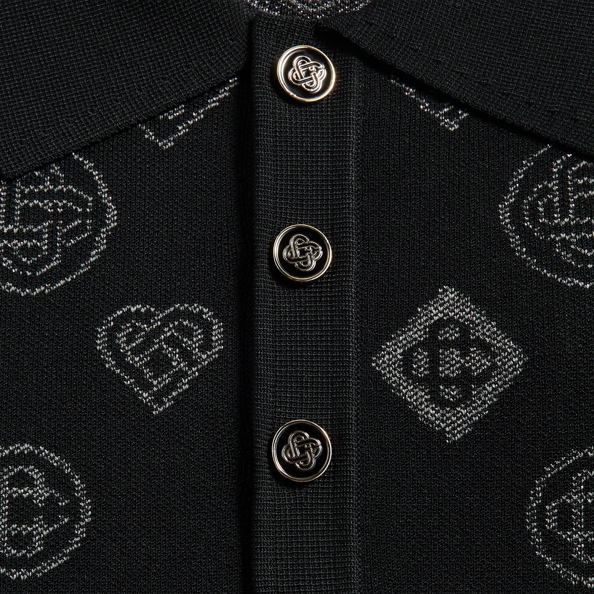 Casablanca Monogram Jacquard Polo - Black sold by Kith product image thumbnail 3