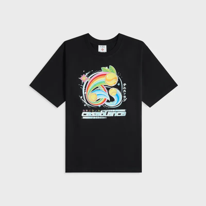 Casablanca Manga Tennis Ball Tee - Black sold by Kith