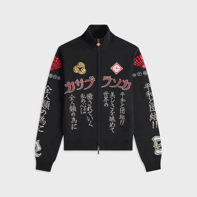 Casablanca Embroidery Track Jacket - Black sold by Kith