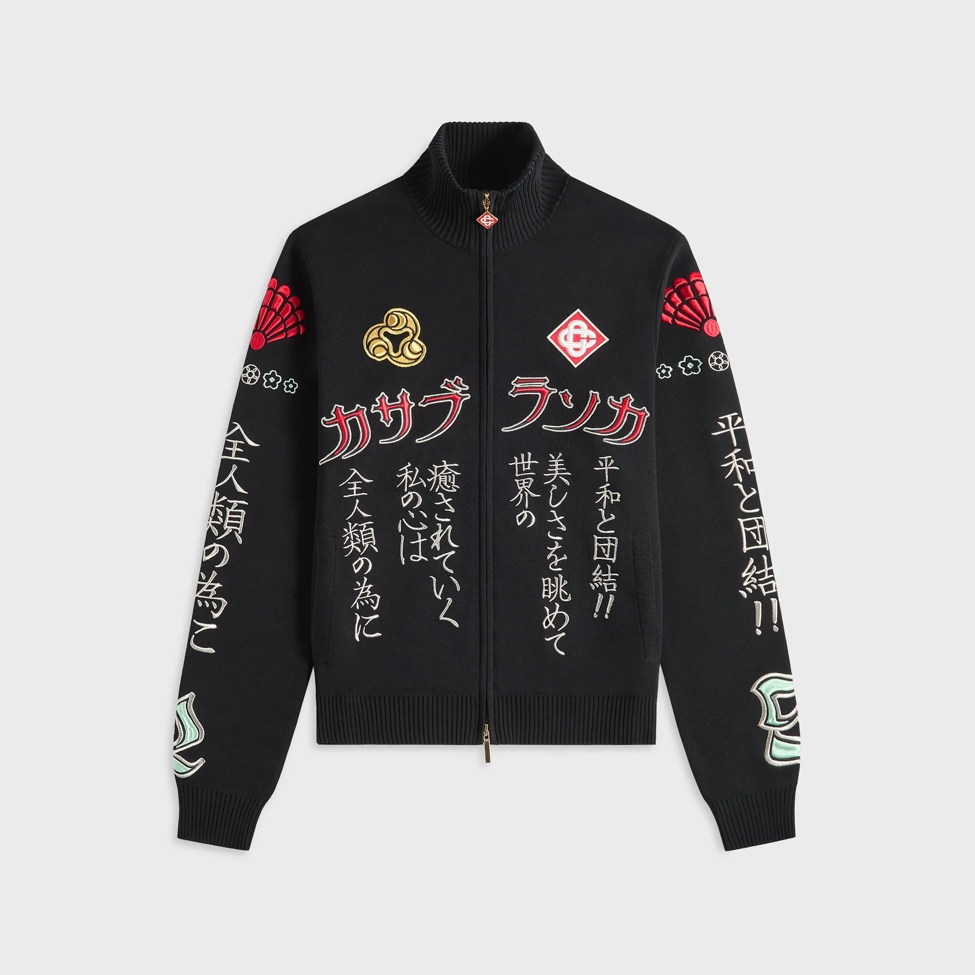 Casablanca Embroidery Track Jacket - Black sold by Kith