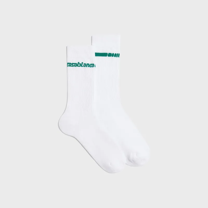 Casablanca Casa Sportive Sports Socks - White sold by Kith
