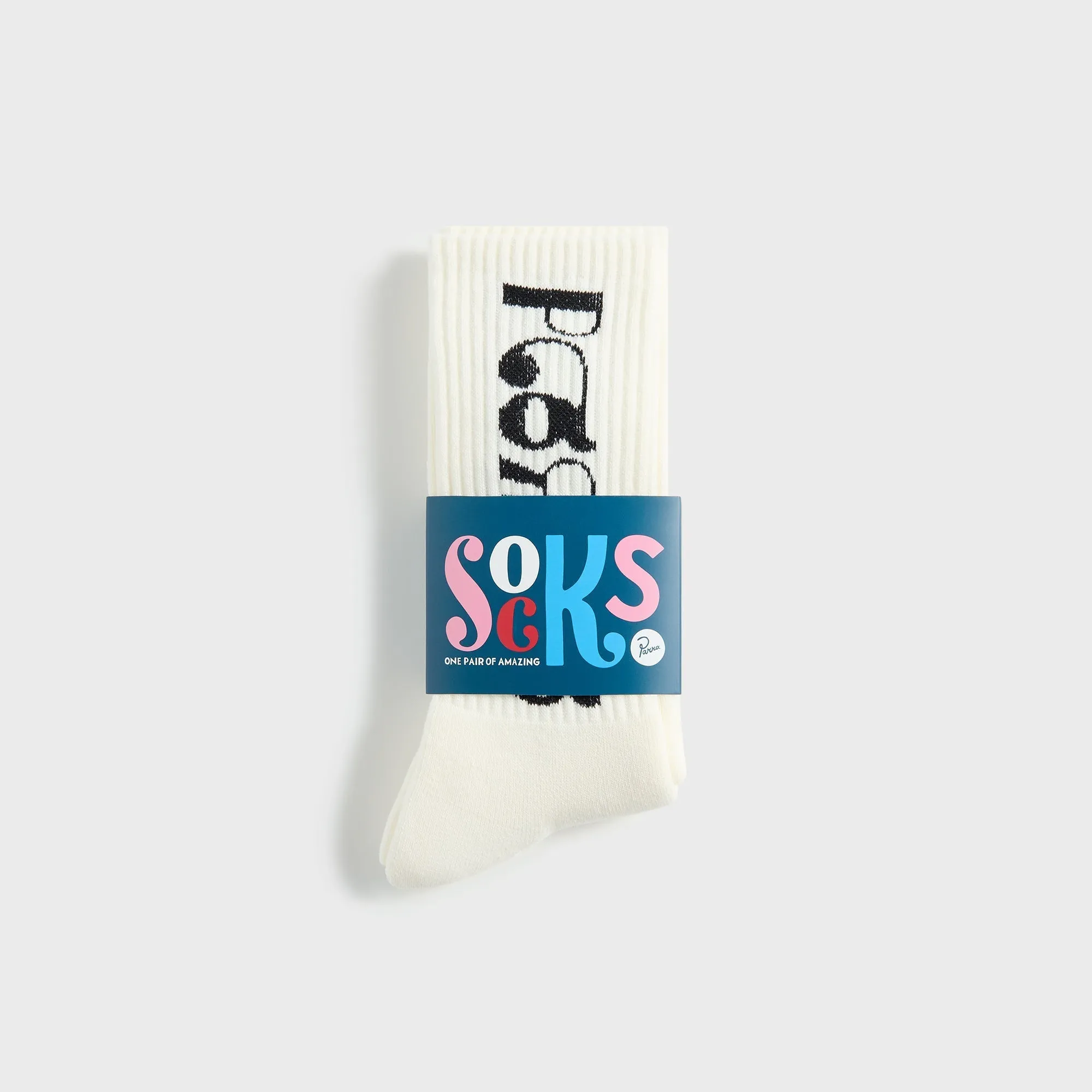 by Parra Tokyo Logo Crew Socks - White sold by Kith