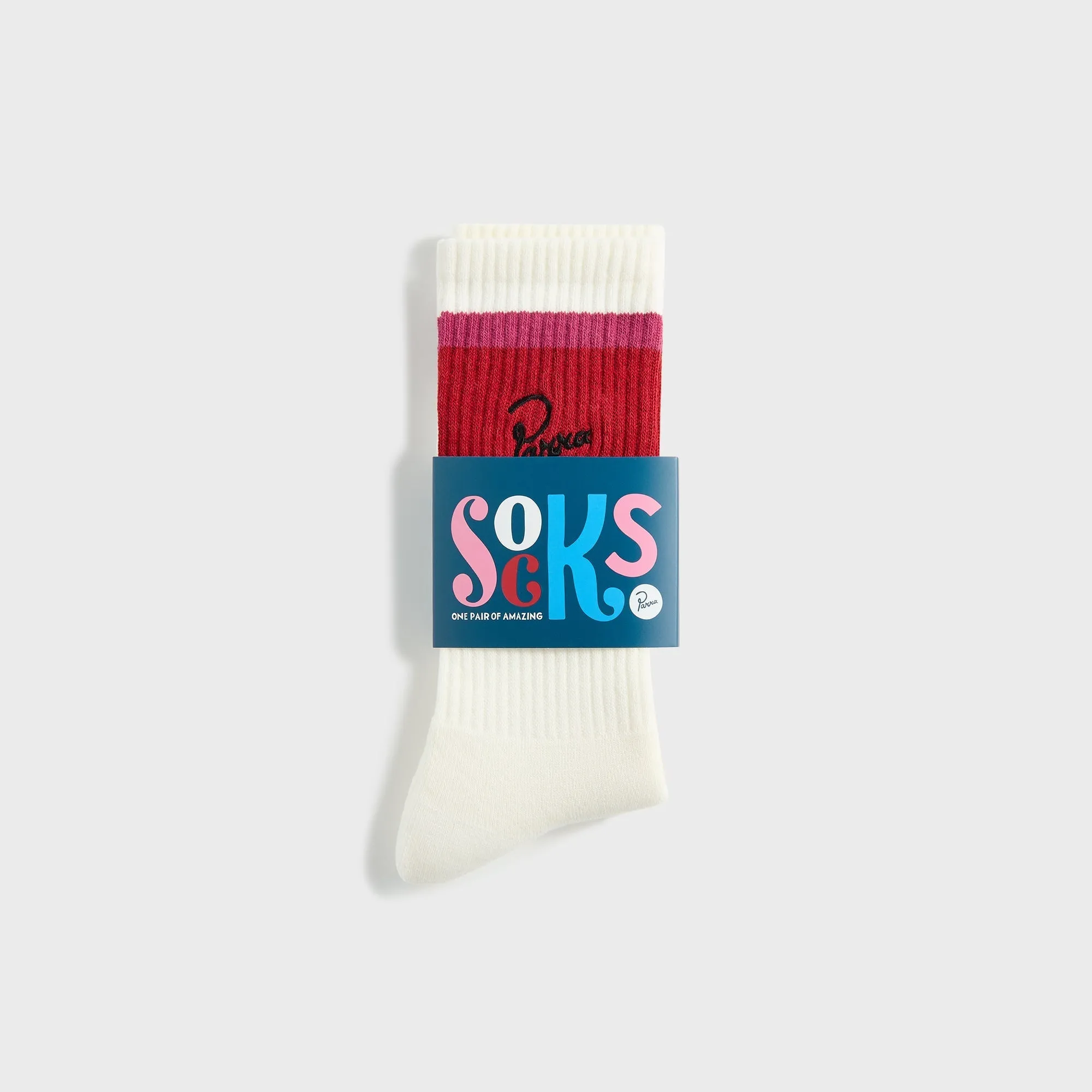 by Parra Signature Striped Crew Socks - Red sold by Kith product image thumbnail 3