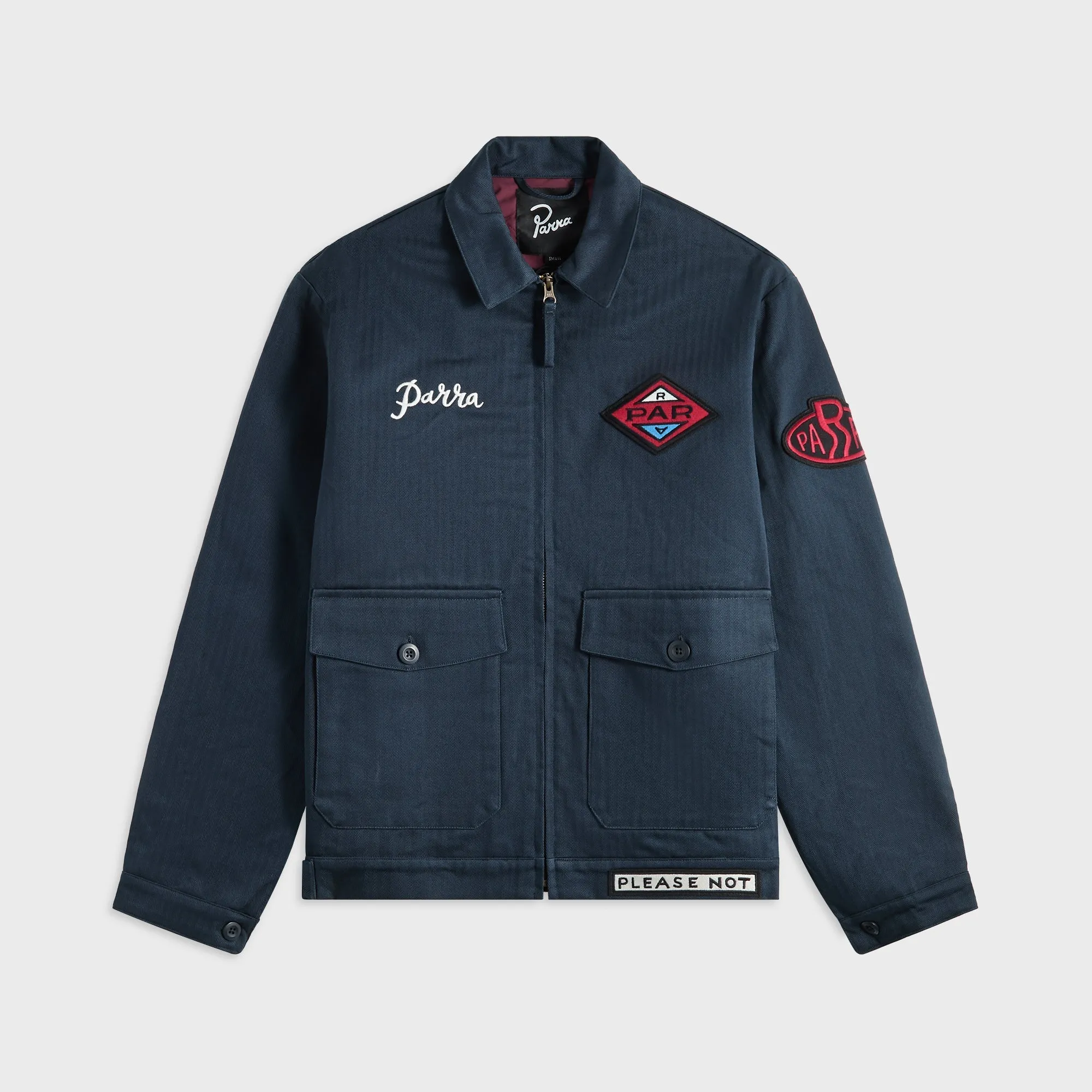 by Parra Pumping Gas Jacket - Navy Blue sold by Kith