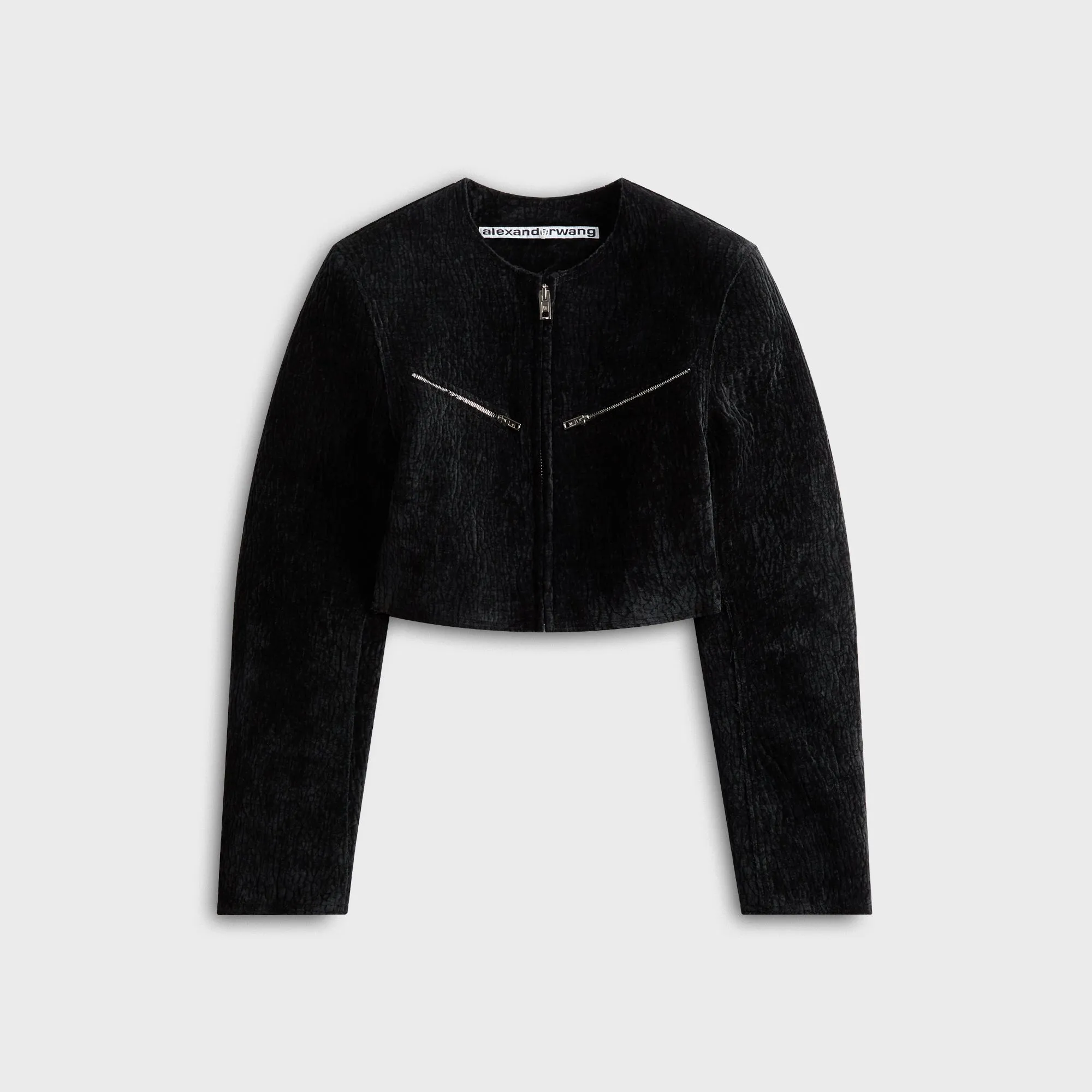 Alexander Wang Cropped Boxy Jacket - Black sold by Kith