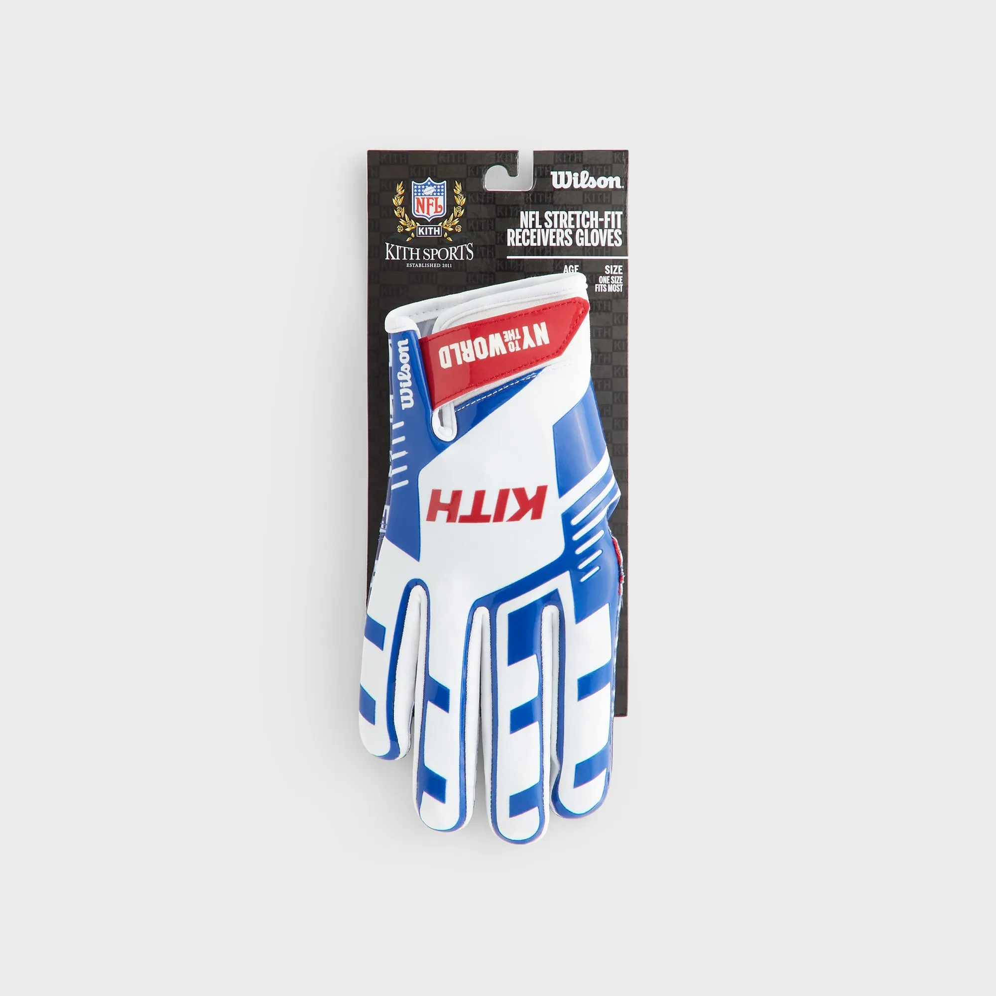 Kith & Wilson for the NFL Receiver Gloves - Blue / White sold by Kith product image thumbnail 5
