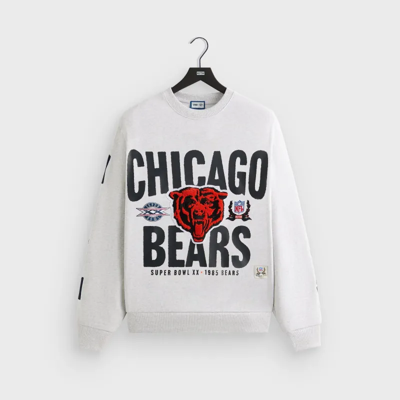 Kith for the NFL Chicago Bears 1985 Vintage Crewneck - Light Heather Grey sold by Kith