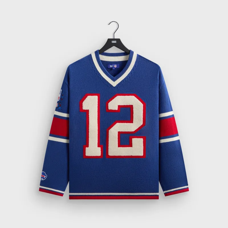 Kith for the NFL Buffalo Bills V-Neck Beau Knit Sweater - Current sold by Kith