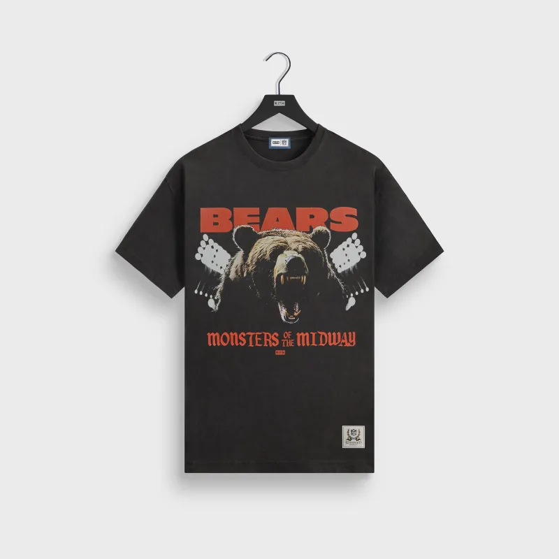 Kith for the NFL Chicago Bears Photo Vintage Jones Tee - Black sold by Kith