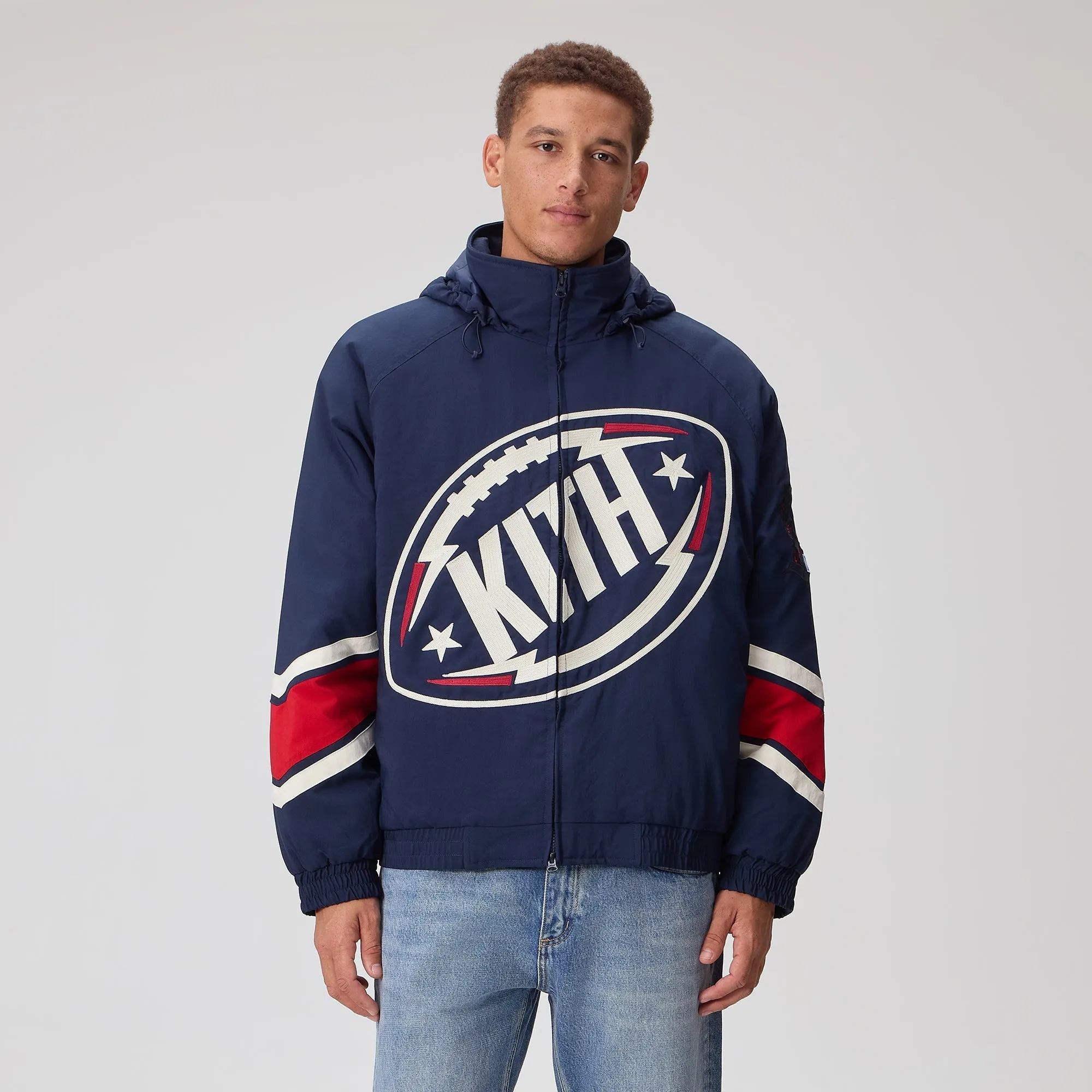 Kith for the NFL New York Giants Padded Nylon Jacket - Nocturnal sold by Kith product image thumbnail 2