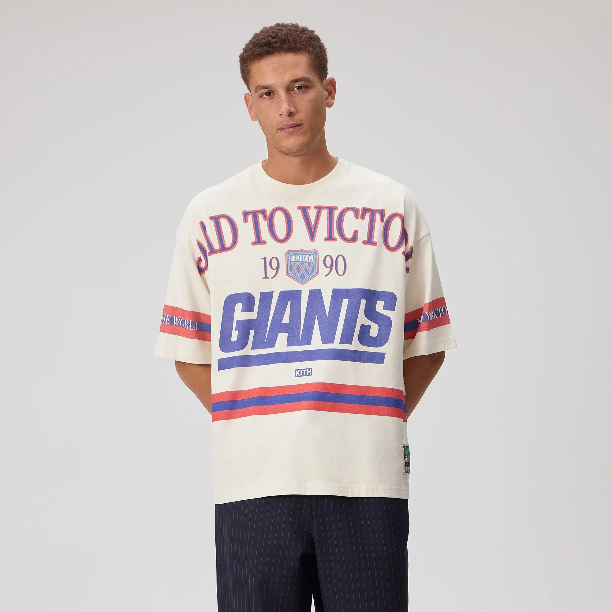 Kith for the NFL New York Giants Victory Vintage Bishop Tee - Sandrift sold by Kith product image thumbnail 2