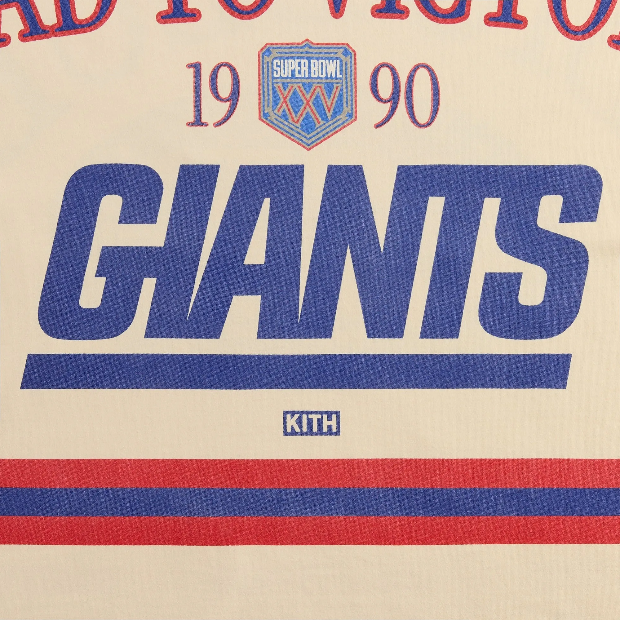 Kith for the NFL New York Giants Victory Vintage Bishop Tee - Sandrift sold by Kith product image thumbnail 5