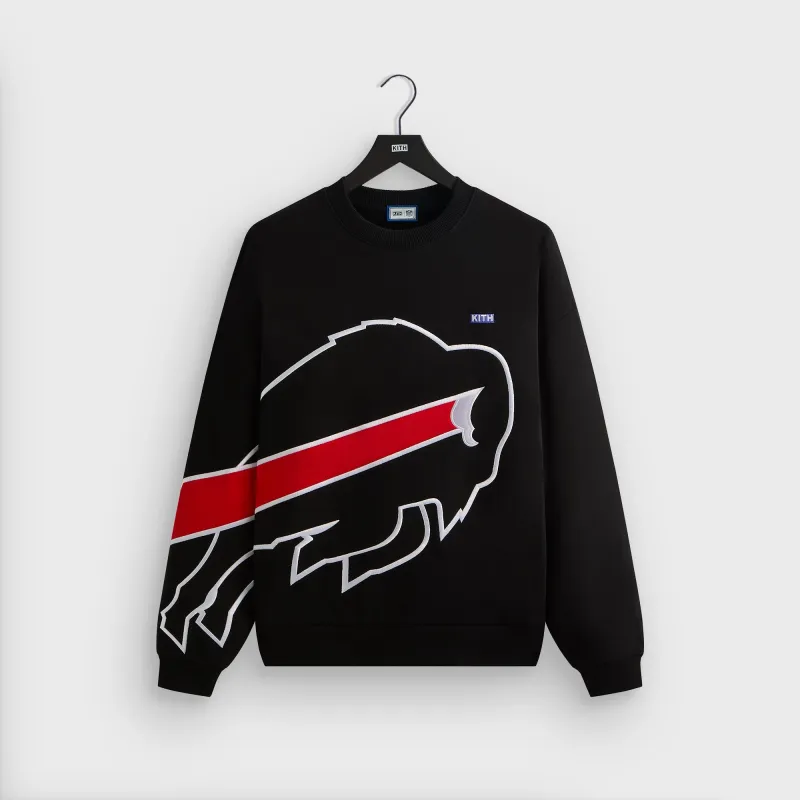 Kith for the NFL Buffalo Bills Vintage Nelson Crewneck - Black made by Kith