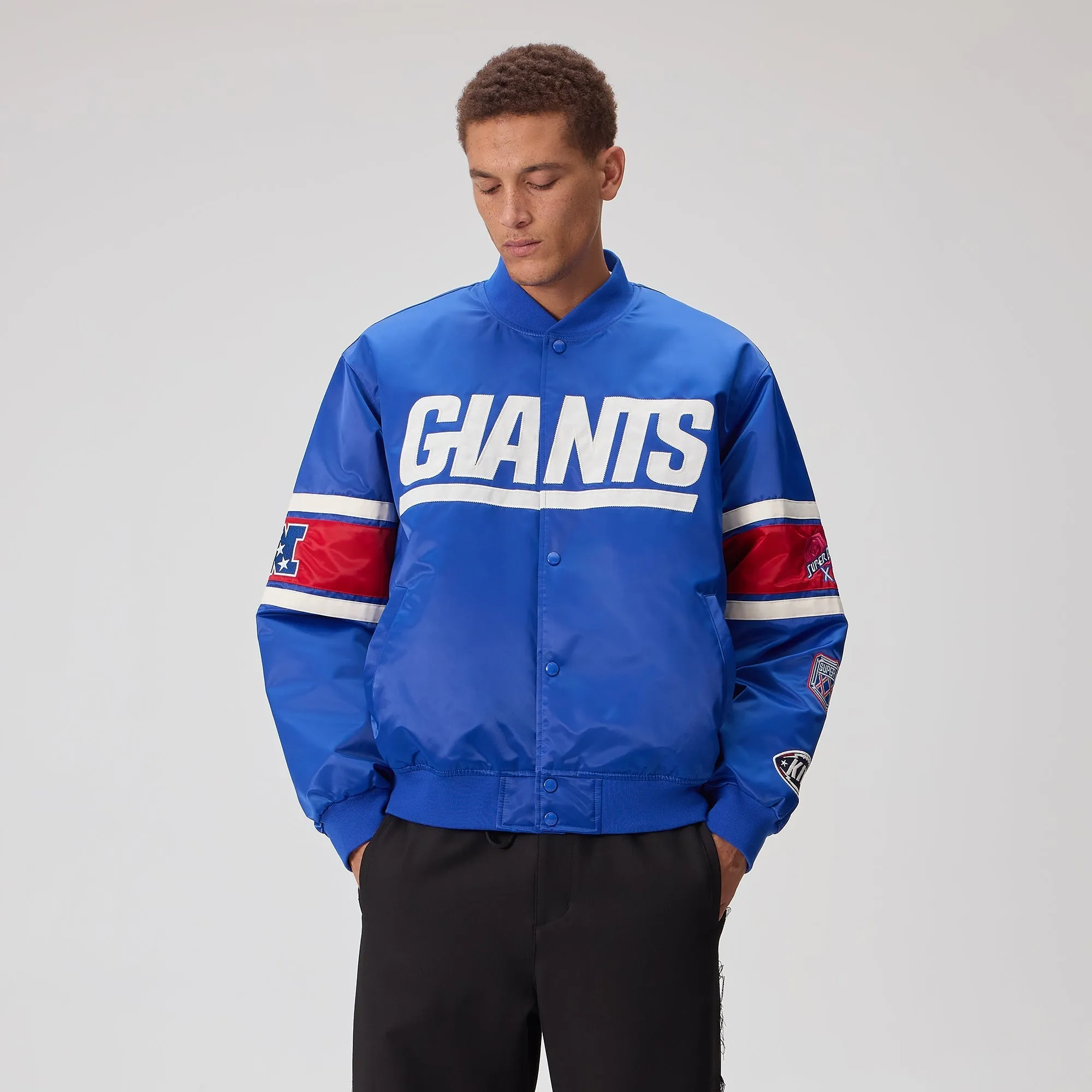 Kith for the NFL New York Giants Satin Bomber Jacket - Current sold by Kith product image thumbnail 2