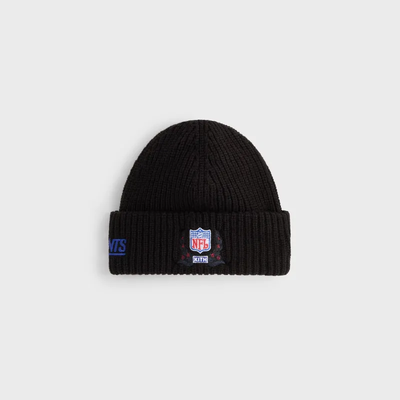Kith & '47 for the NFL Chunky Knit Mia Beanie - Black sold by Kith