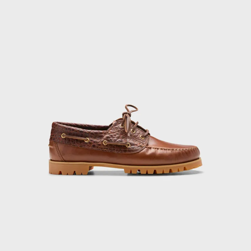 VINNY's Aztec Boat Shoe - Brown Croco sold by Kith