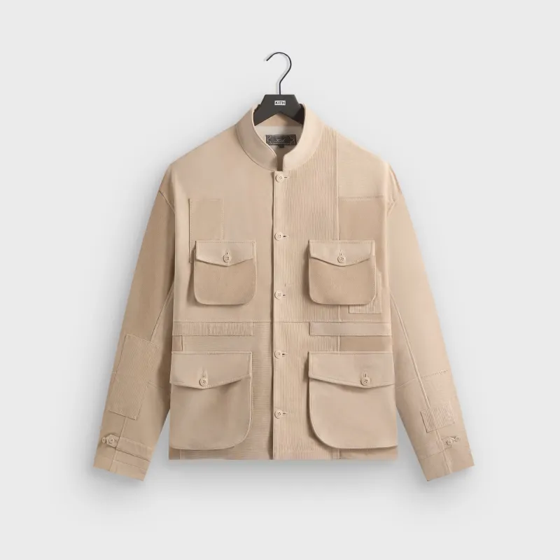 Kith Amare Patchworked Suede Jacket - Veil sold by Kith