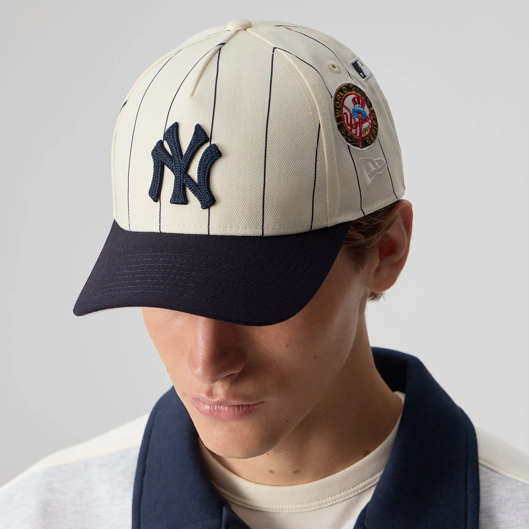 Kith & New Era for the New York Yankees Stripe 9FORTY MCrown A Frame Cap - Sandrift sold by Kith product image thumbnail 2