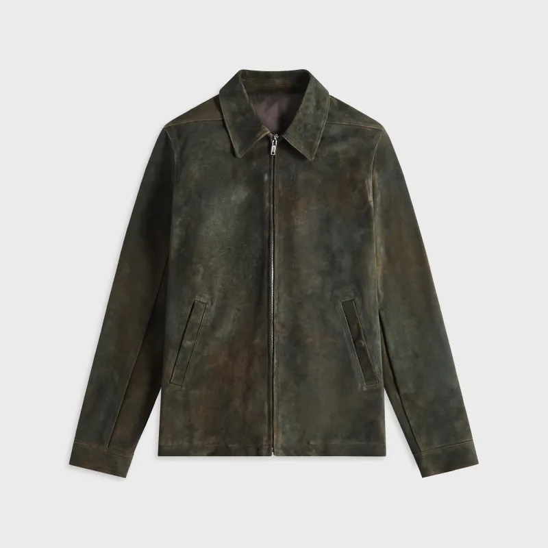 Rick Owens Suede Brad Jacket - Indigo sold by Kith