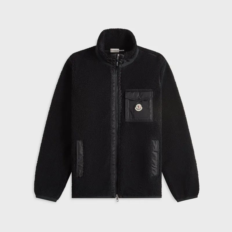 Moncler Zip Up Cardigan - Black sold by Kith