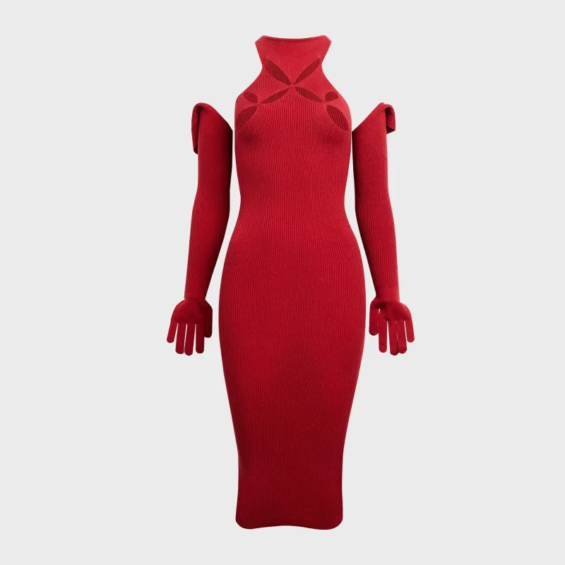 Isa Boulder Argyle Tank Knit Dress - Cherry made by Kith