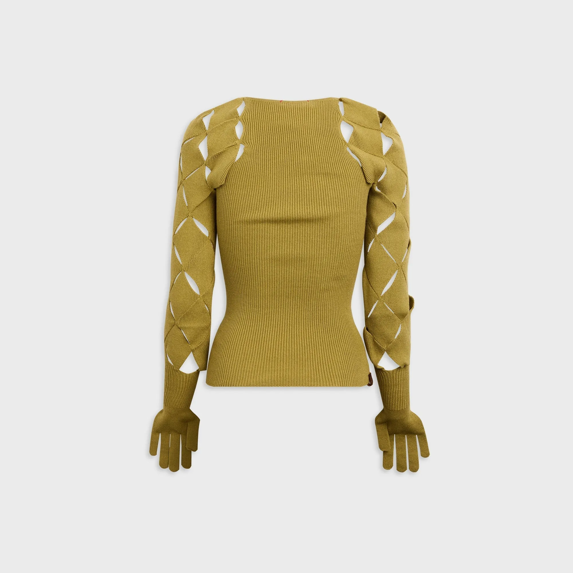 Isa Boulder Argyle Sleeve Top - Olive sold by Kith product image thumbnail 2