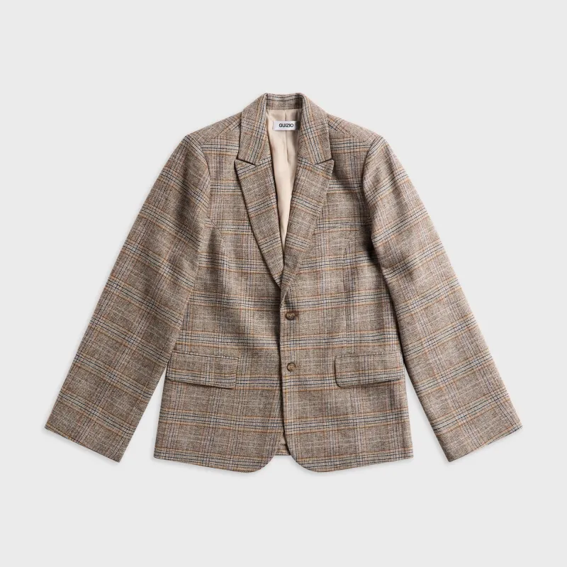 GUIZIO Oversized Blazer - Tartan Plaid sold by Kith