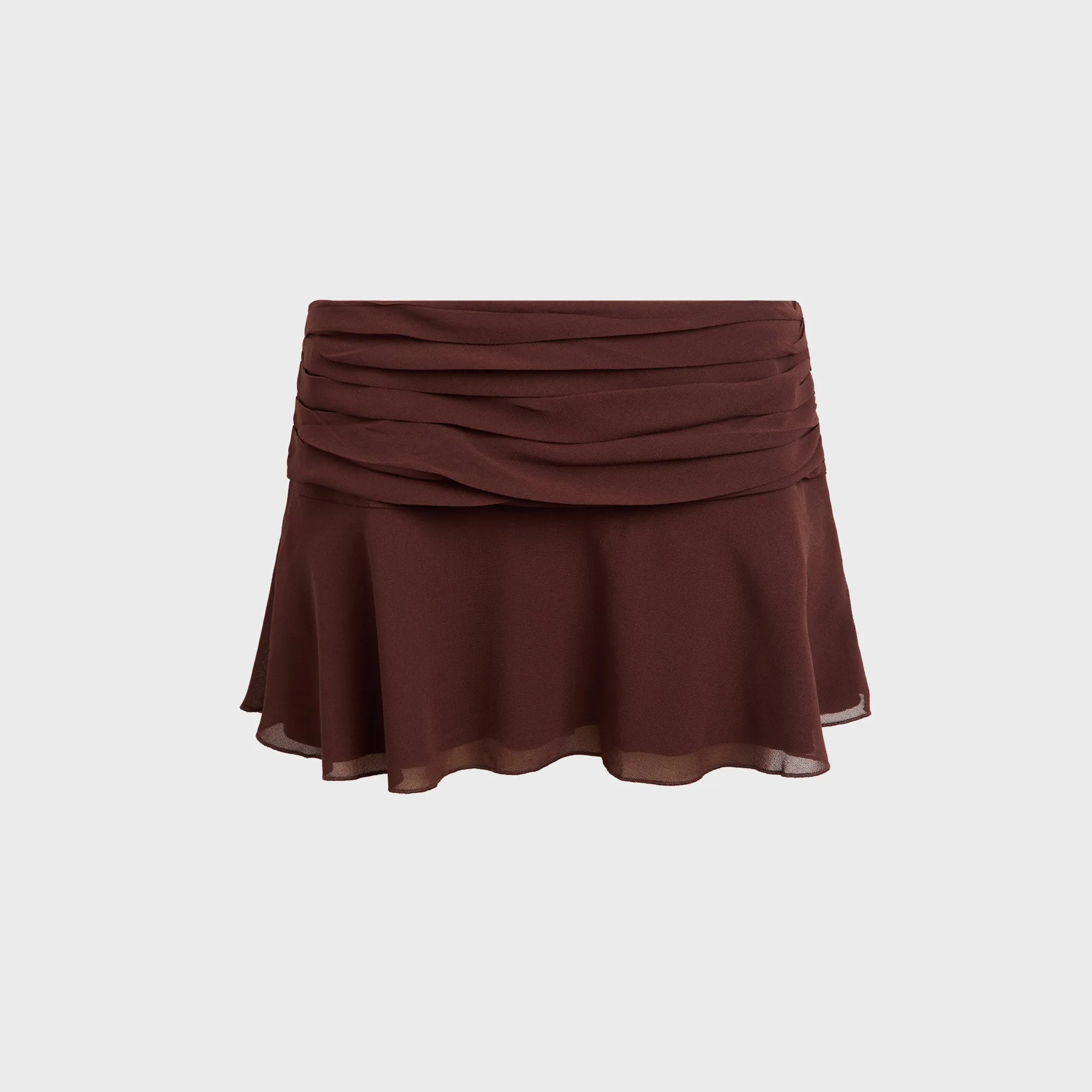 GUIZIO Eda Mini Skirt - Brown sold by Kith