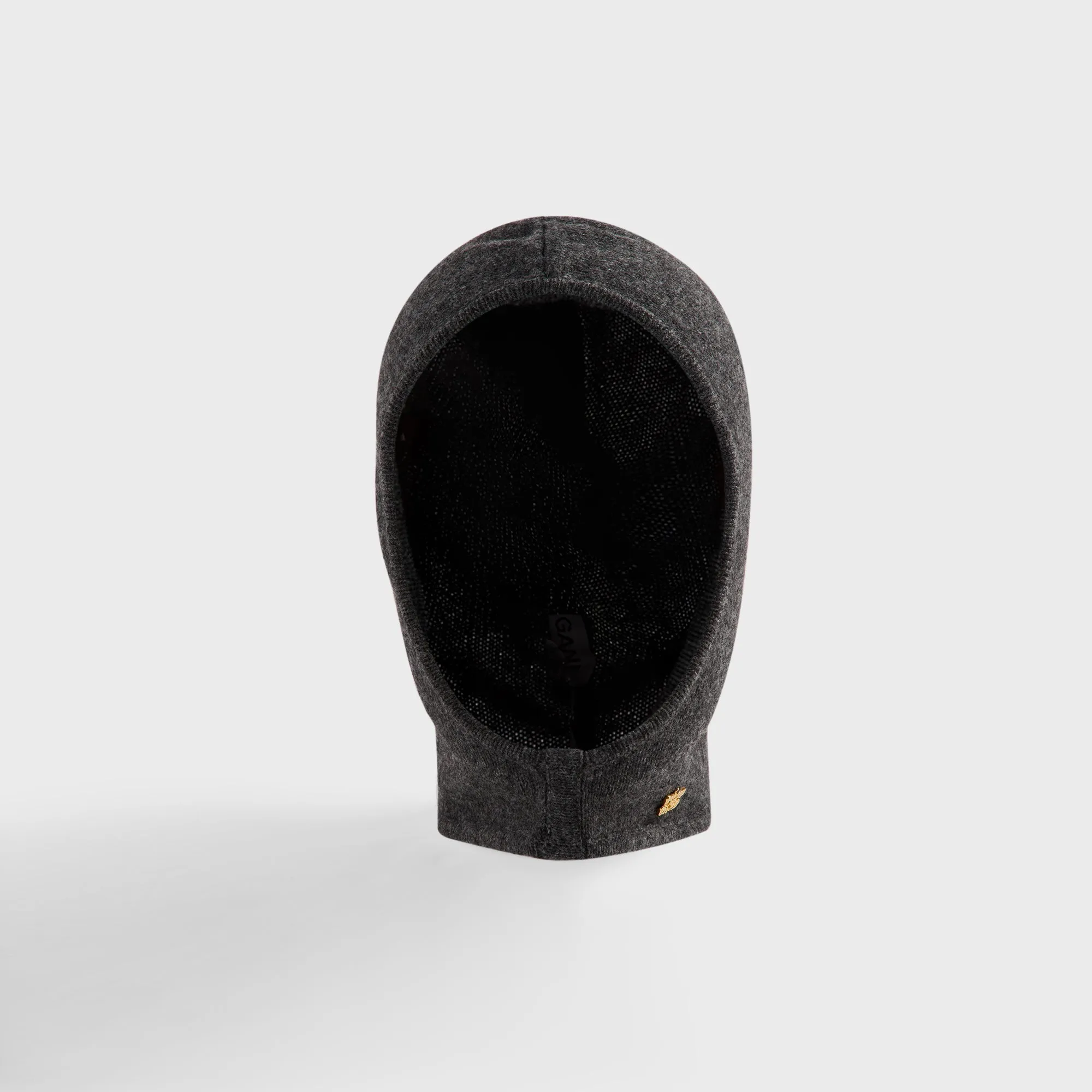 Ganni Wool Yak Mix Balaclava - Egret sold by Kith