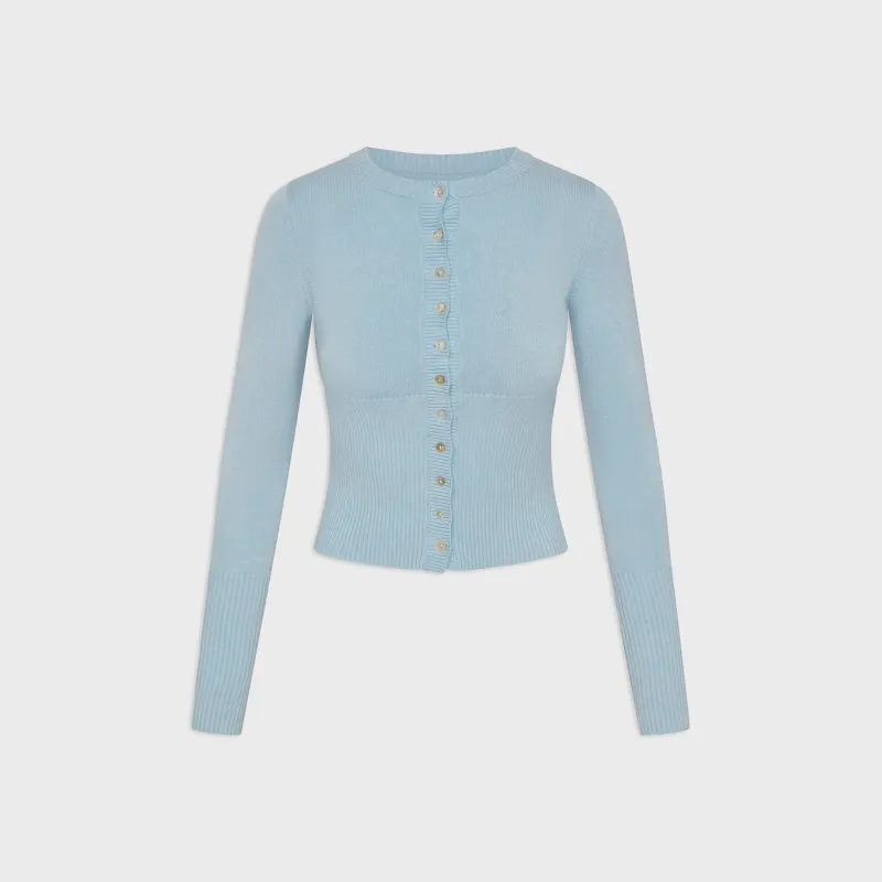 Frankies Bikinis Lenon Button Up Knit Sweater - Daydream sold by Kith