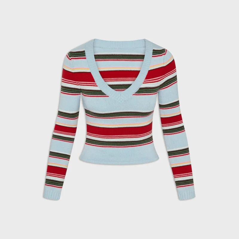 Frankies Bikinis Aimee Zip Up Knit Hoodie - Ocean Ave sold by Kith