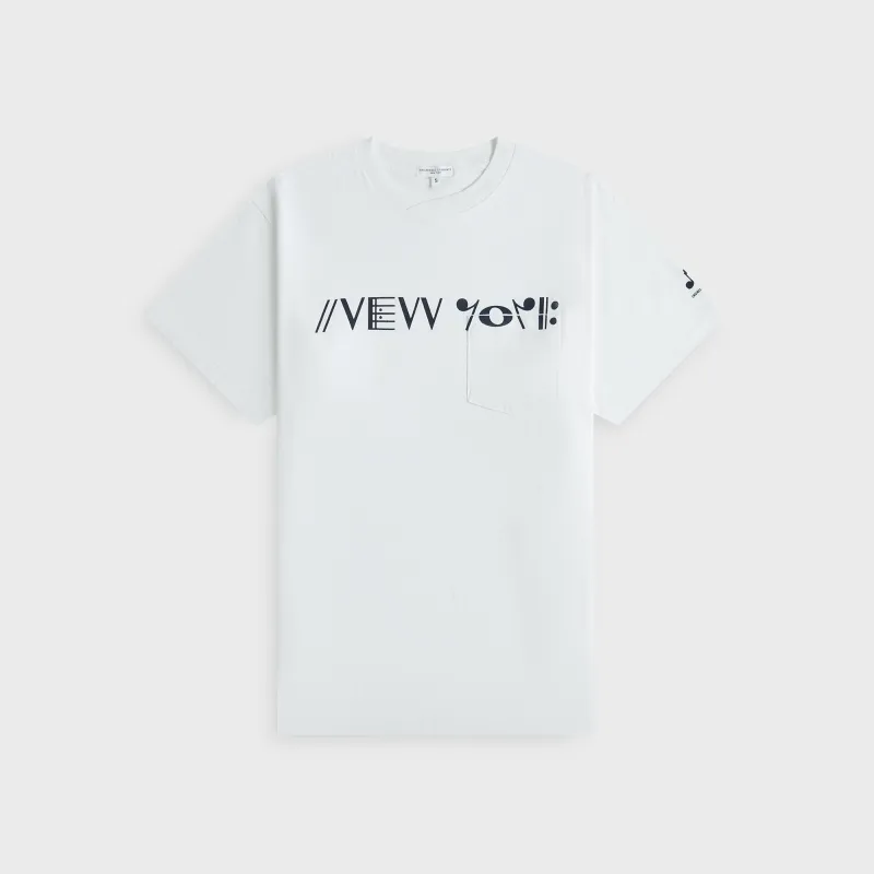 Engineered Garments Printed Cross Crewneck Tee - White sold by Kith