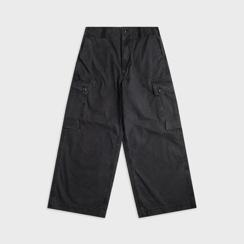 CDG Homme Wide Leg Utility Trousers - Black sold by Kith